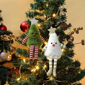 2pcs Christmas Tree Ornament Set with Candy Canes, Snowmen & Gingerbread Men - Indoor/Window Hanging Decorations, No Electricity Needed