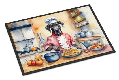 Great Dane The Chef Doormat Front Door Mat Indoor Outdoor Rugs for Entryway, Non Slip Washable Low Pile, 24H X 36W